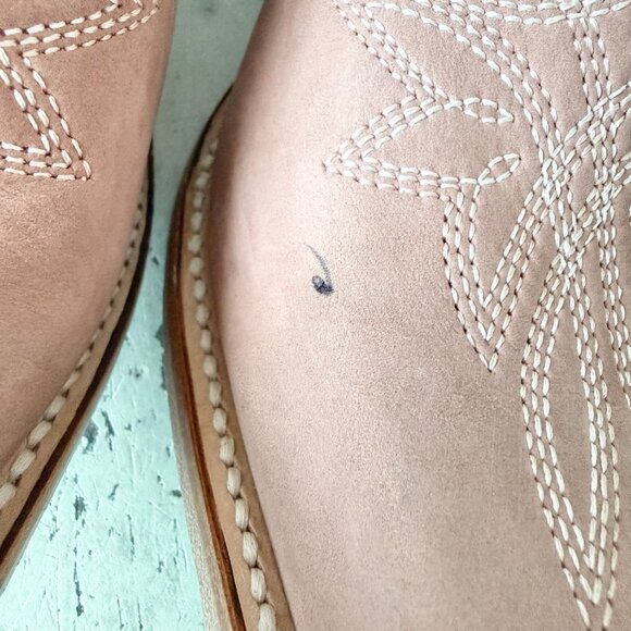 Lane Gallatin Womens Cowboy Boots 7.5 Pink Cowgirl Western Mid Calf Pointed Toe - Picture 7 of 13